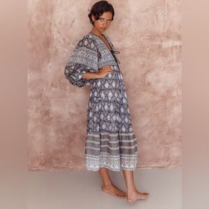 Daughters of India Jasmine Dress in Charcoal
